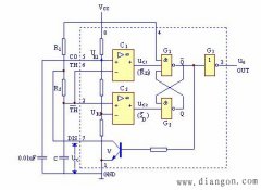 用555定时器组成多谐振荡器