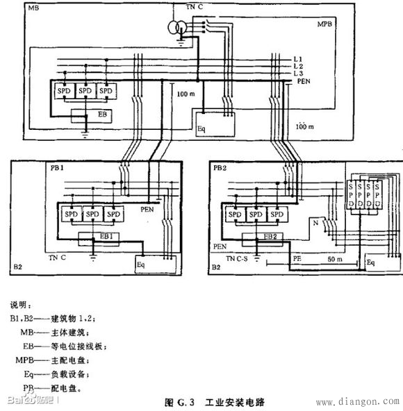 浪涌保护器的安装接线图