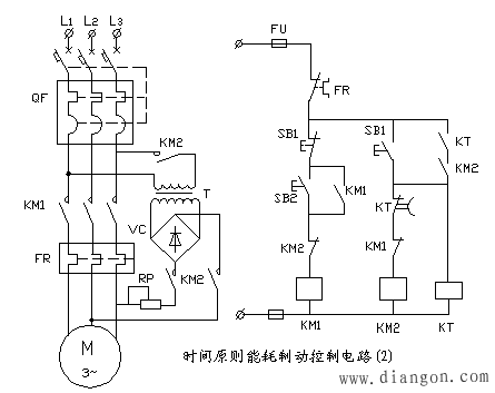 三相异步电机能耗制动原理图解
