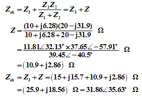 阻抗及导纳的串并联