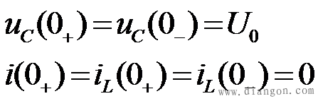 RLC串联电路的零输入响应方程和特征根