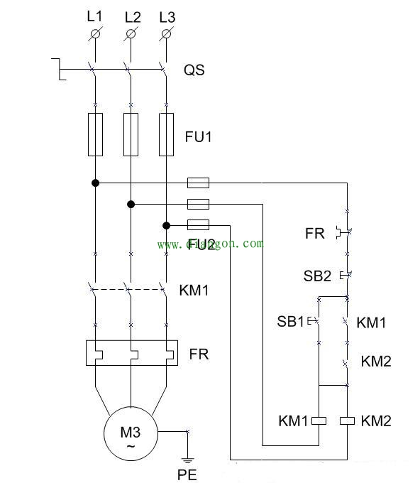 简单启动停止电路居然多了个接触器?电动机简单断相保护原理图
