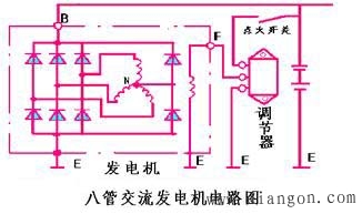 八管交流发电机电路图