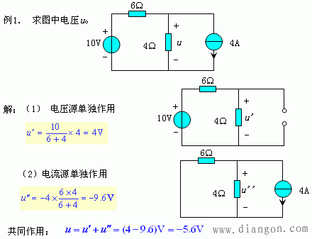 电路叠加定理和齐次定理