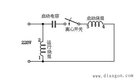 220V单相交流电机原理图