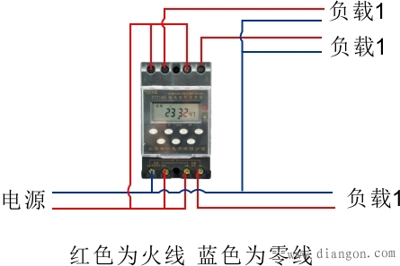 双路时控开关接线图