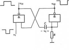 门电路组成的微分型单稳态触发器