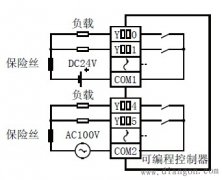 三菱FX3UPLC输出接线