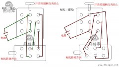 倒顺开关接线图_两相倒顺开关接线图_220v倒顺开关接线图_倒顺开关的接法图解