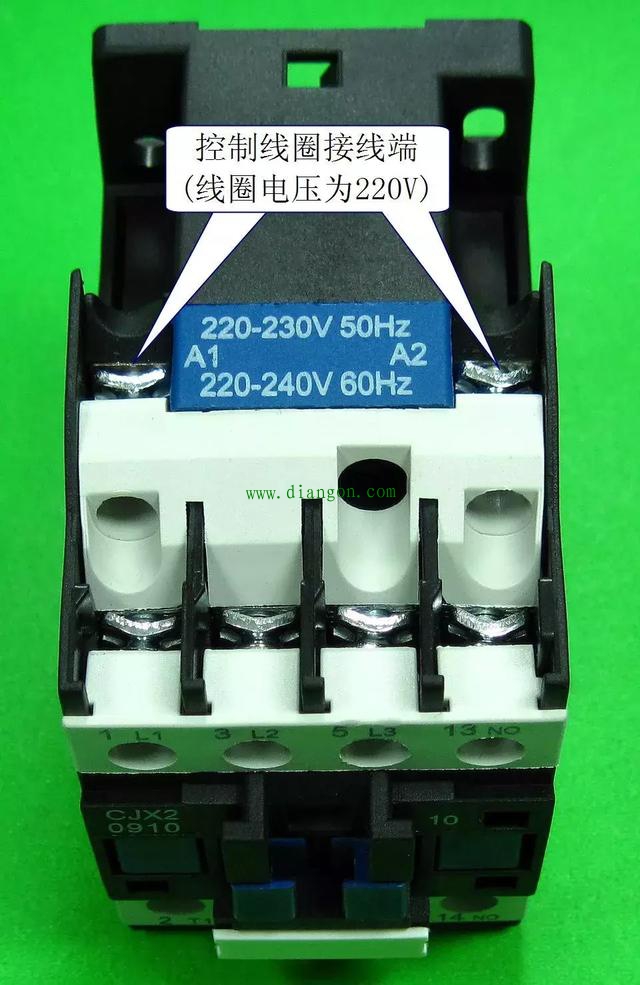 交流接触器外形与接线端功能图解