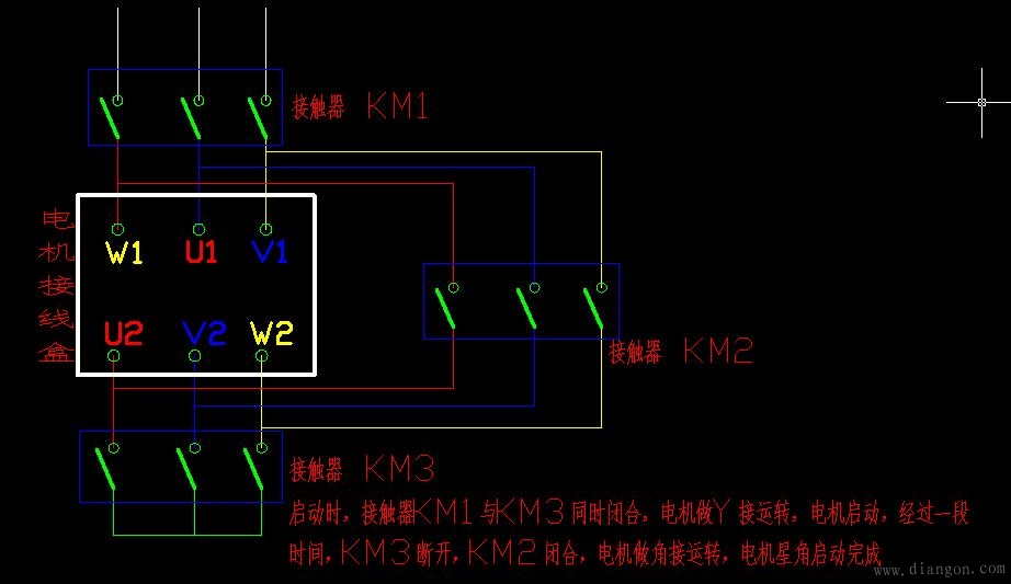 电动机接线图_三相电机接线图_三相异步电动机接线图