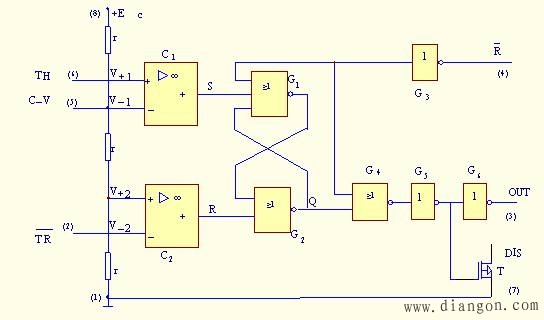 555定时器的电路结构及其功能