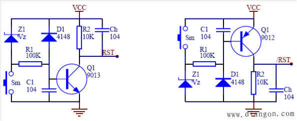 常见复位电路原理图