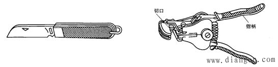 常用剖削导线绝缘层的方法