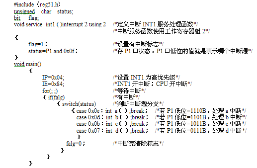 单片机中断应用的C语言编程 单片机中断应用的C语言编程