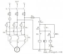 时间继电器控制串电阻降压起动控制线路图解