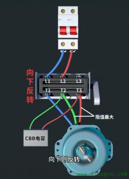 单相电机单电容正反转电路如何接线?单相电机单电容正反转电路实物接线图 单相电机单电容正反转电路如何接线?单相电机单电容正反转电路实物接线图