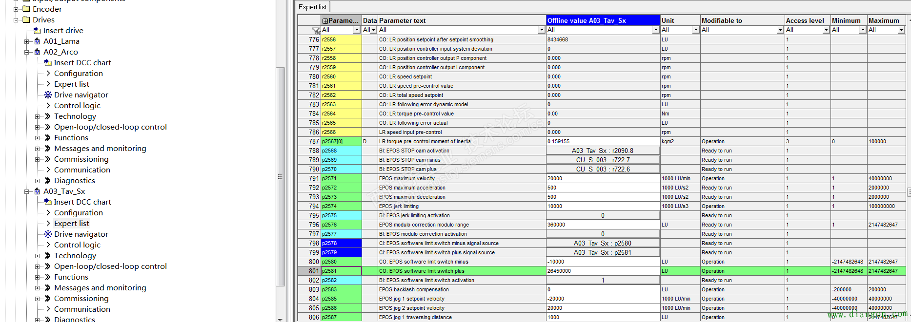 触摸屏与西门子S120数据交换实现限位设置及原点设置