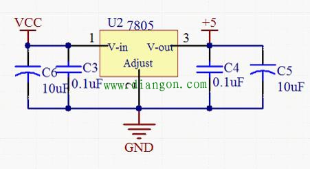 7805三端稳压集成电路应用及注意事项