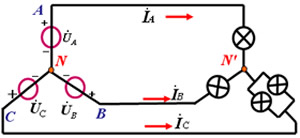 星形连接负载的电路分析