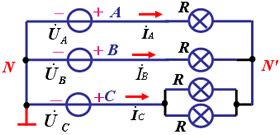 星形连接负载的电路分析