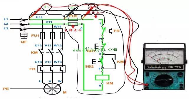 用电阻测量法检修电气控制线路故障方法图解