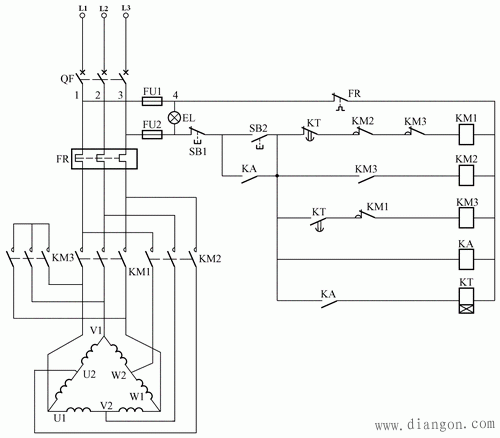 双速电动机接线图