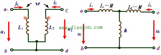互感线圈的T型等效