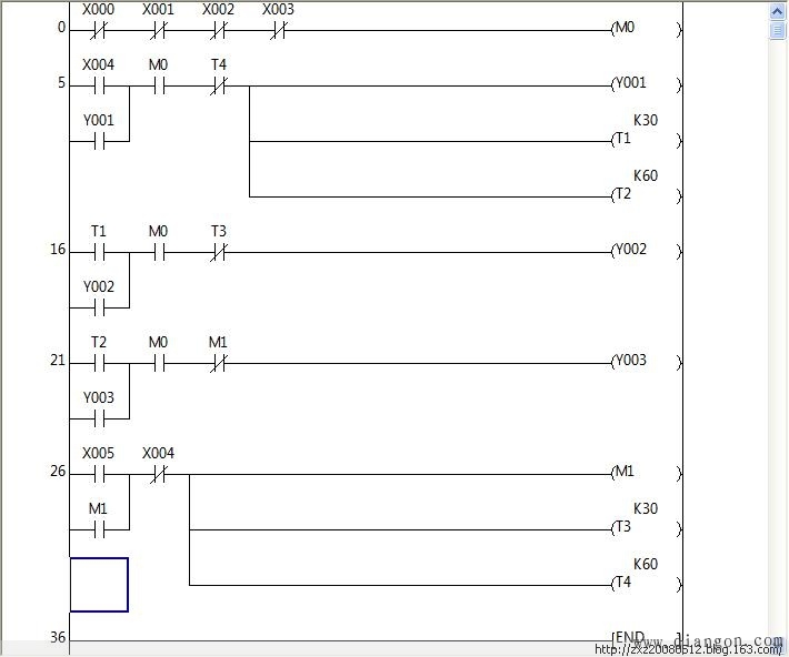三菱PLC顺序启动、顺序停止控制程序编程实例