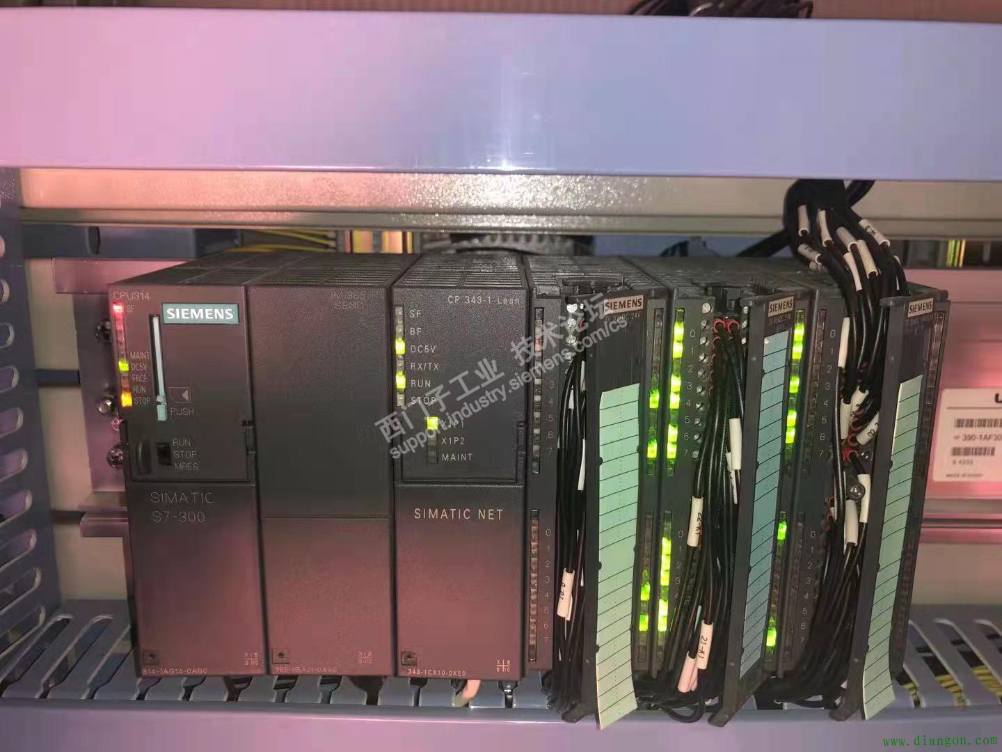 西门子S7-300PLC亮红灯SF故障消除