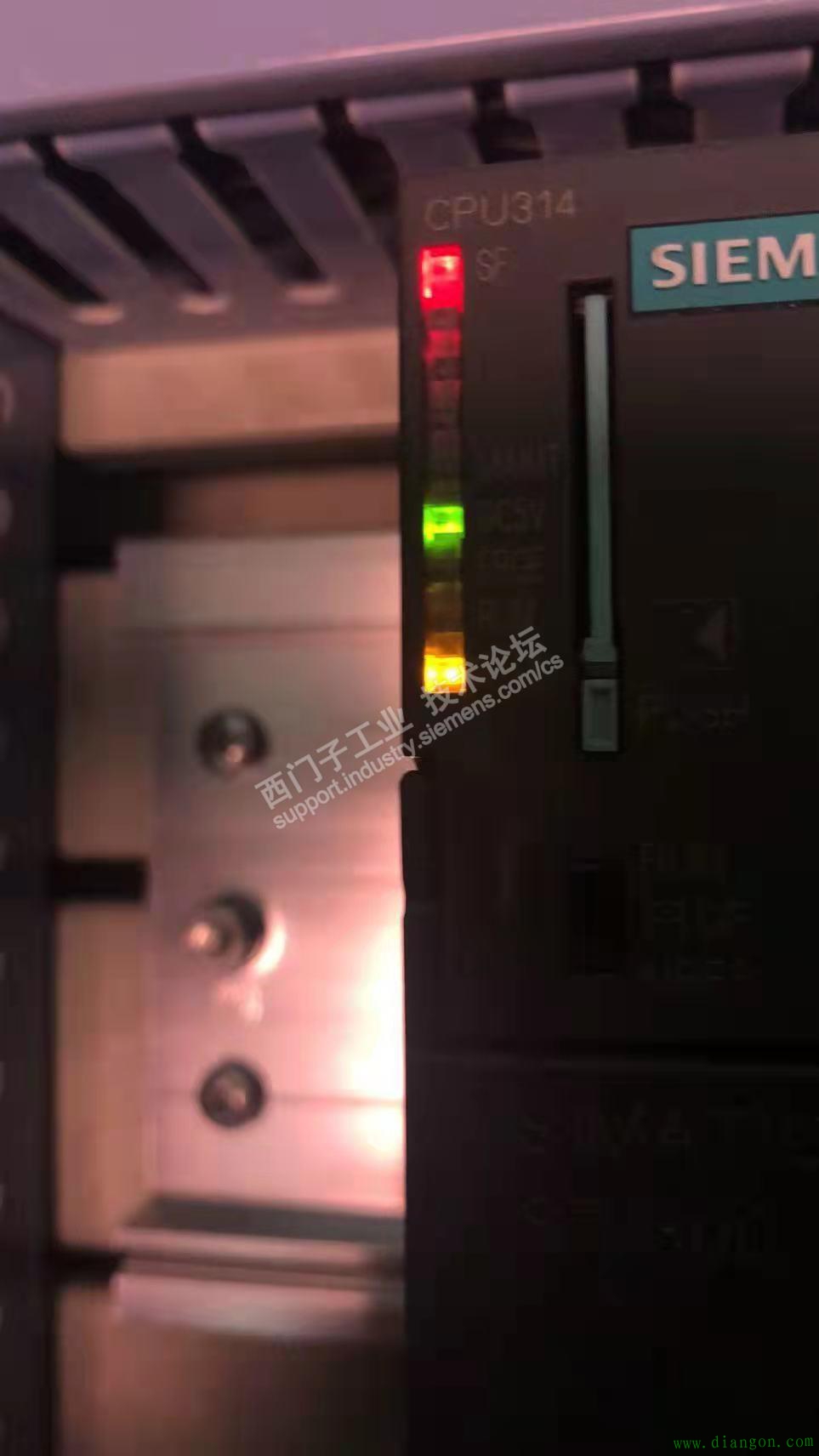 西门子S7-300PLC亮红灯SF故障消除