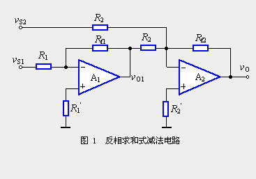 反相求和式减法运算电路