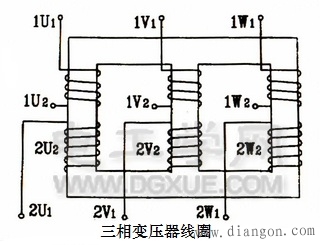 电力变压器原边副边线圈首尾端的表示及极性