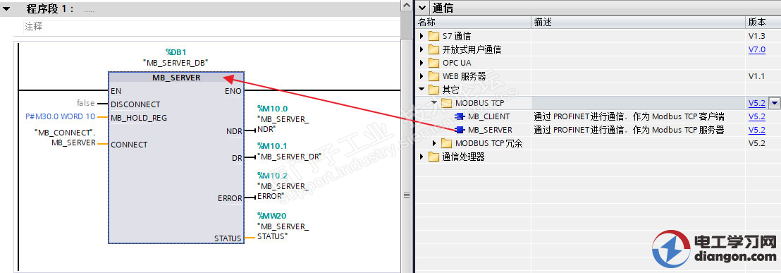 西门子S7-1500Modbus TCP通信 西门子S7-1500Modbus TCP通信