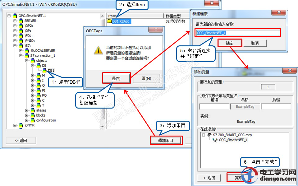 WinCC与西门子S7-200 SMART CPU的OPC通信 WinCC与西门子S7-200 SMART CPU的OPC通信
