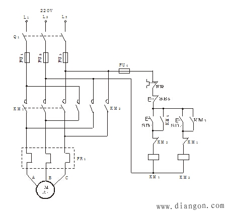 电动机正反转原理图 电动机正反转原理图