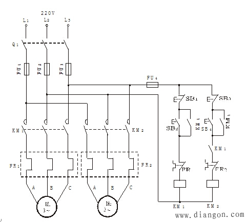 电动机正反转原理图 电动机正反转原理图