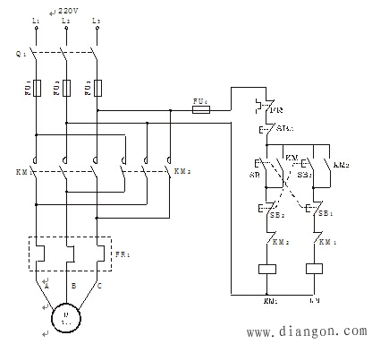 电动机正反转原理图 电动机正反转原理图