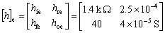 BJT的H参数小信号模型的简化