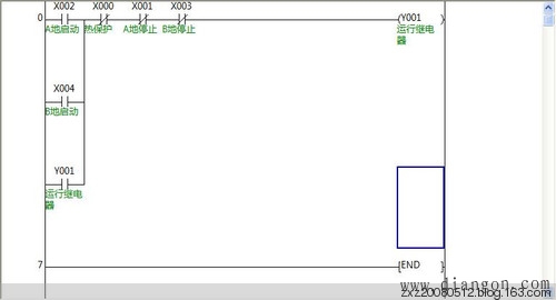 三菱PLC两地控制与多地控制PLC程序编程实例