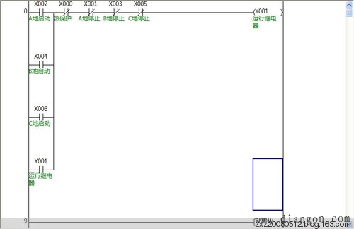 三菱PLC两地控制与多地控制PLC程序编程实例