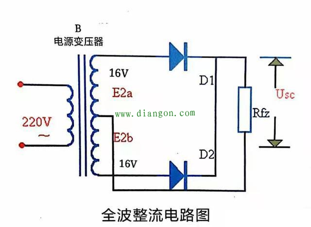 4个二极管整流和2个二极管整流出电压一样吗? 4个二极管整流和2个二极管整流出电压一样吗?
