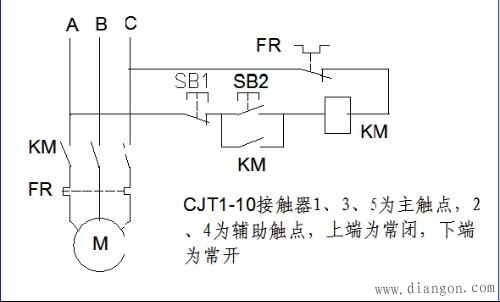 启动停止电路图_启动停止按钮接线图