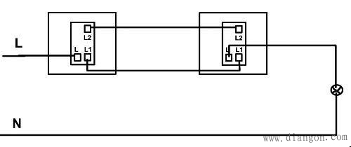 单联双控开关接线图