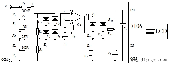 数字式万用表测量电路原理
