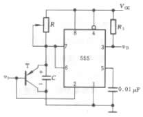 用555定时器接成的单稳态触发器