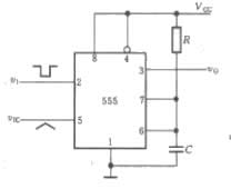 用555定时器接成的单稳态触发器