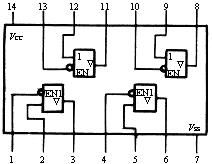 74LS125 (三态门)引脚图