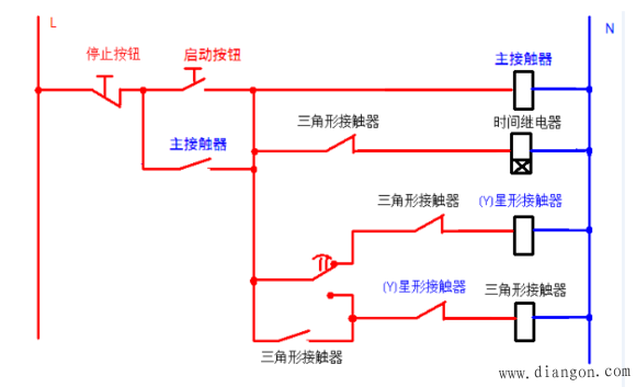 电动机星形三角形启动原理