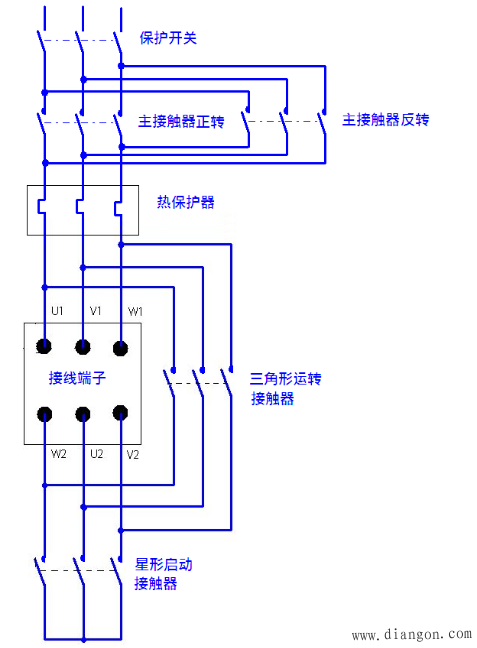 电动机星形三角形启动原理
